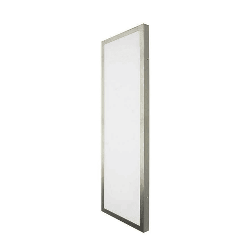 candeeiro de tecto LED em policarbonato cor níquel série plana 30cm