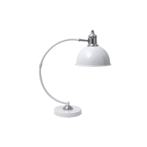 candeeiro de secretária em metal branco série lujã¡n 36cm candeeiro de secretária em metal branco série lujã¡n 36cm