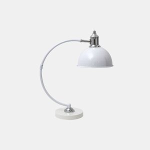 candeeiro de secretária em metal branco série lujã¡n 36cm
