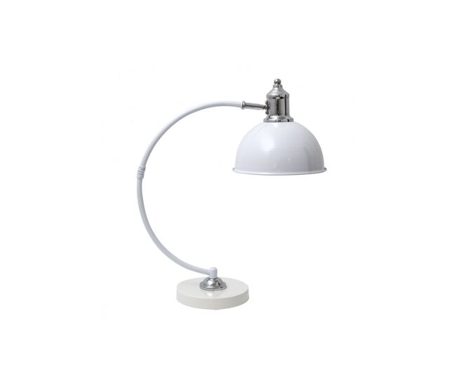 Lampara escritorio metal color blanco serie lujã¡n 36cm