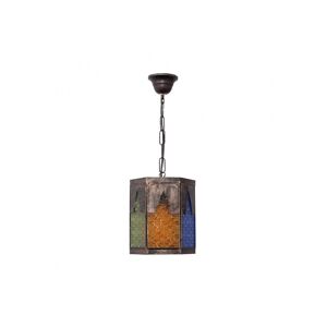 candeeiro de tecto metálico cor castanha série meknes 16,5cm