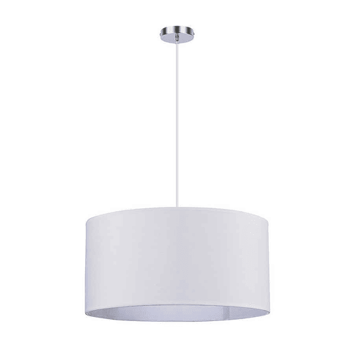 candeeiro de tecto têxtil cor branca série chanza 50cm