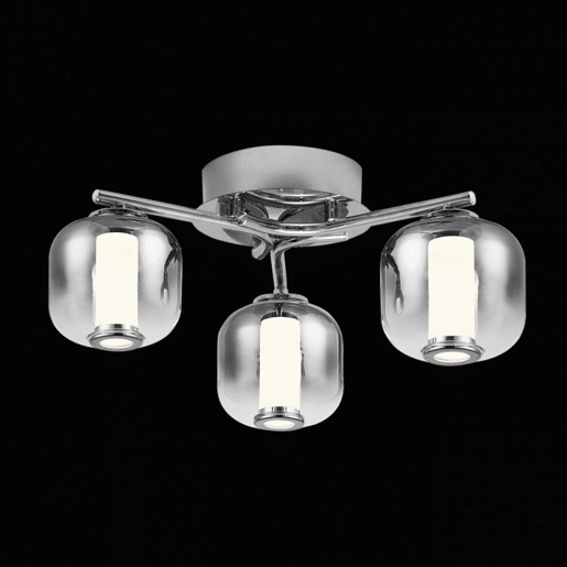 candeeiro de tecto em metal cromado malvina série 41cm