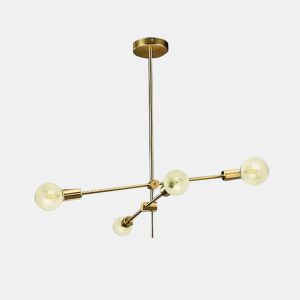 candeeiro de tecto em metal dourado série jerusalem 71cm