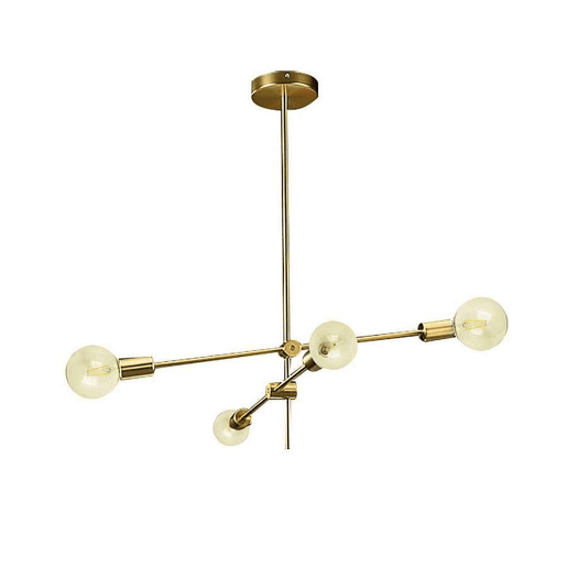 candeeiro de tecto em metal dourado série jerusalem 71cm