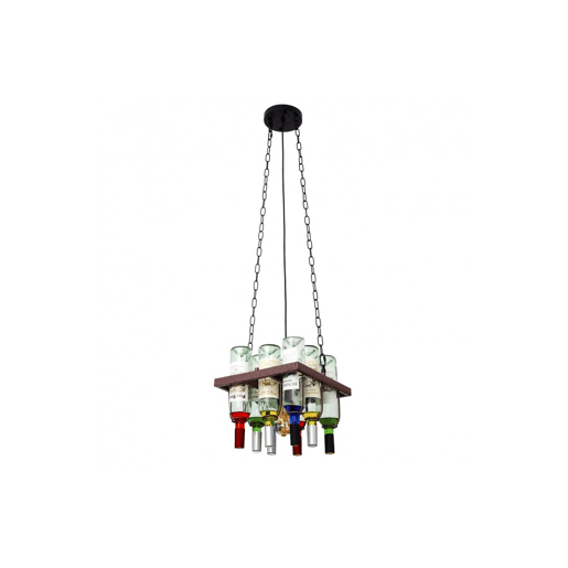 candeeiro de tecto metálico cor castanha série bodega 32cm