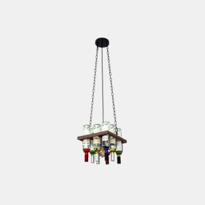 candeeiro de tecto metálico cor castanha série bodega 32cm