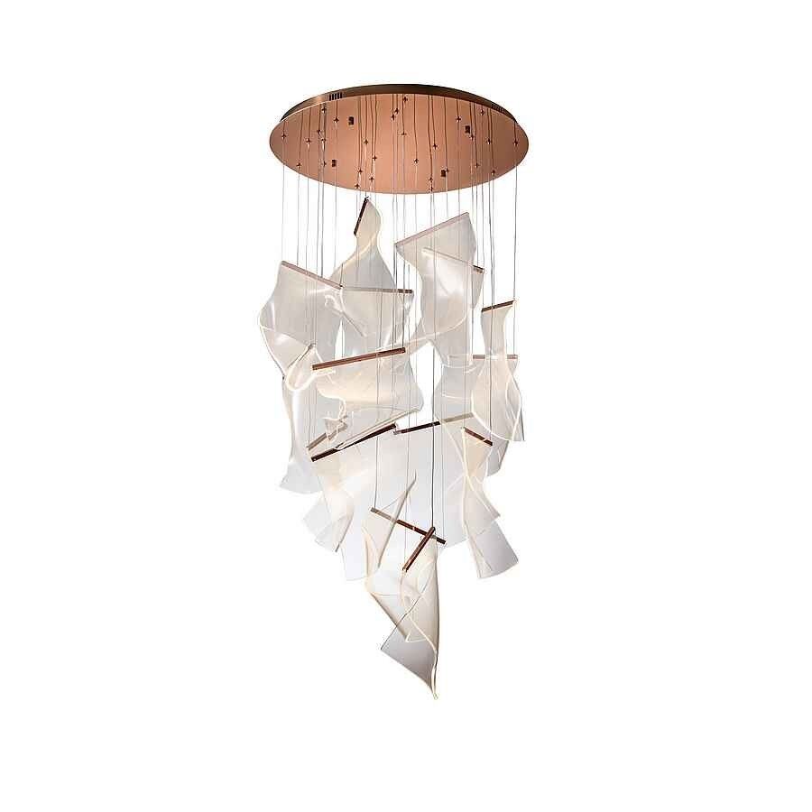 Lampara de techo metal color dorado serie cm