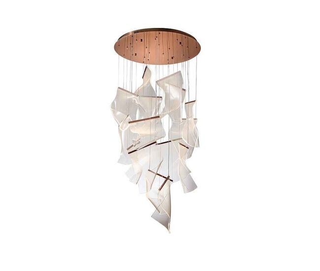 Lampara de techo metal color dorado serie cm