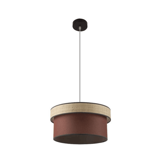 pendente têxtil cor castanha fermin série 40cm