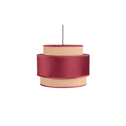 candeeiro de tecto têxtil série cor vermelha adriano 40cm