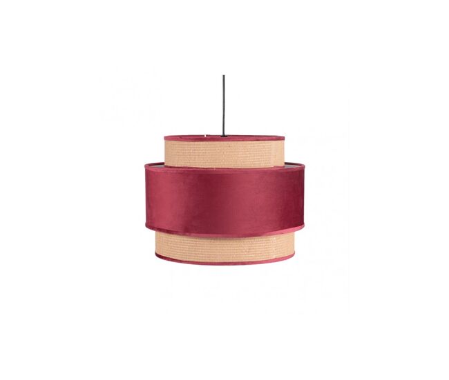 Lampara de techo textil color rojo serie adriano 40cm