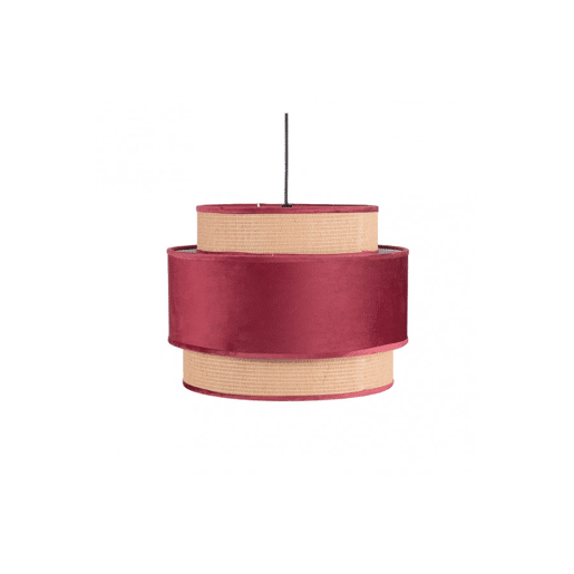 candeeiro de tecto têxtil série cor vermelha adriano 40cm
