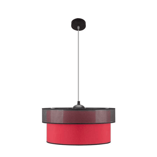 pendente têxtil cor vermelha série felix 50cm