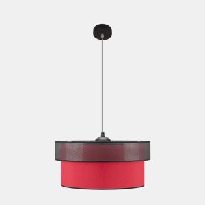 pendente têxtil cor vermelha série felix 50cm