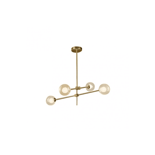 candeeiro de tecto em metal dourado série jerusalem 82cm