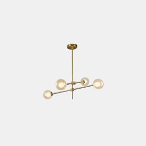 candeeiro de tecto em metal dourado série jerusalem 82cm