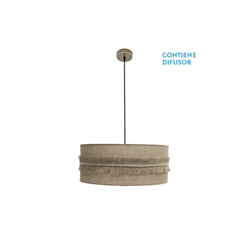 pendente têxtil cor bege série kala 60cm