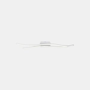 candeeiro de tecto metálico cor branca série jorja 80cm
