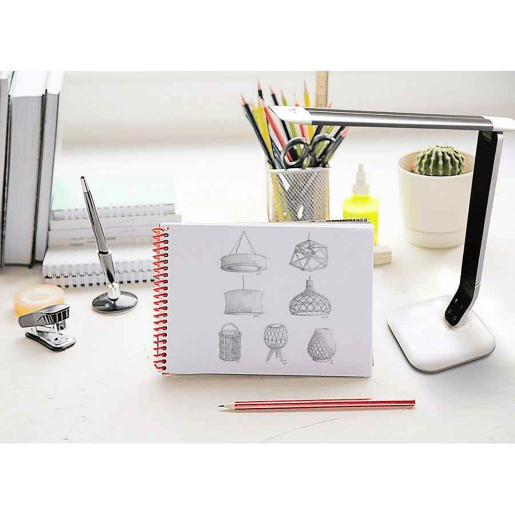candeeiro de secretária em acrílico branco série euclasa 34cm