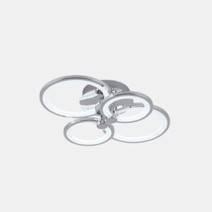candeeiro de tecto em metal cromado série sydney 55cm