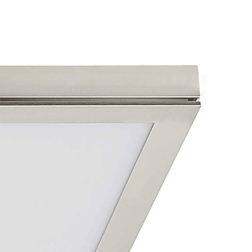 painel led rectangular em metal niquelado série tivoli 30cm