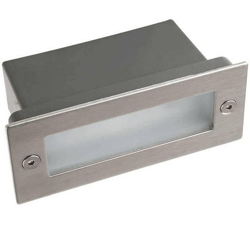 luminária de encastrar para exterior em alumínio niquelado magnus series 11cm