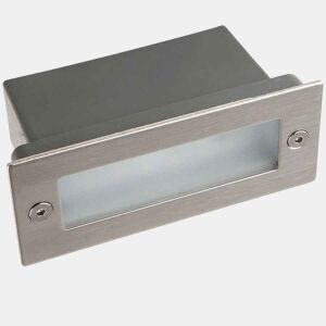 luminária de encastrar para exterior em alumínio niquelado magnus series 11cm