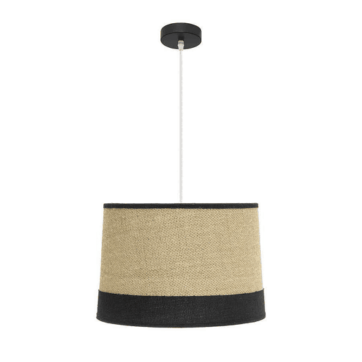 pendente têxtil cor bege série tietar 40cm pendente têxtil cor bege série tietar 40cm