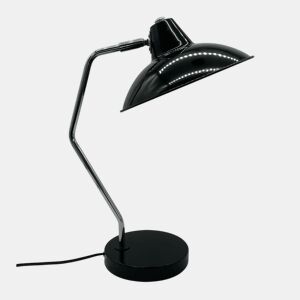 candeeiro flexográfico de metal preto série elian 24cm