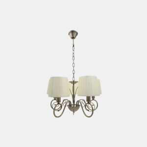 candeeiro de tecto em metal dourado série amsterdão 45cm