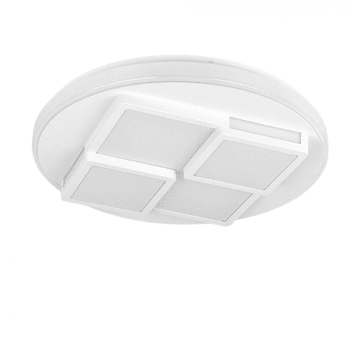 candeeiro de tecto metálico cor branca série lavi 49cm