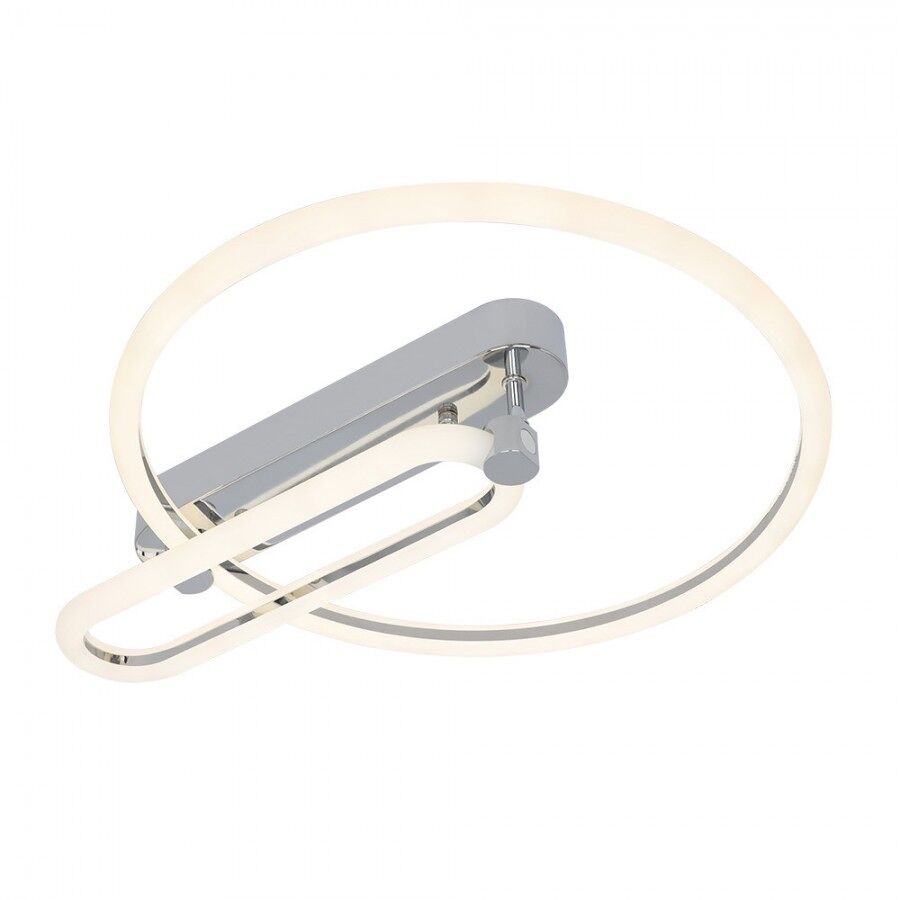 Plafon led metal color cromo serie adhara 40cm