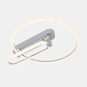 candeeiro de tecto LED em metal cromado série adhara 40cm