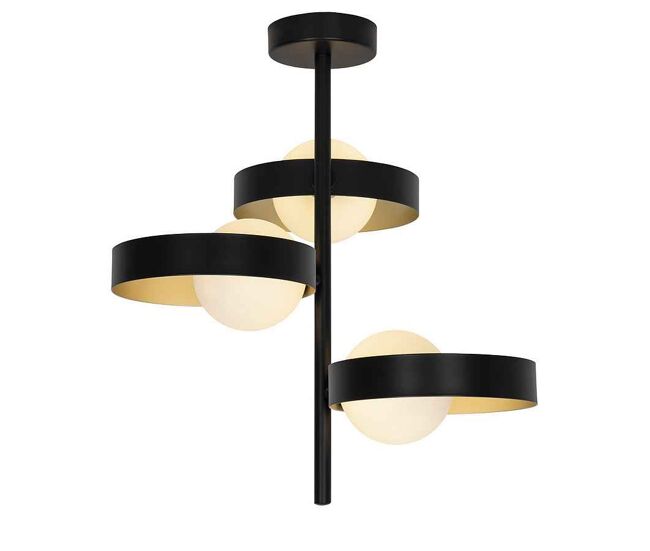 Lampara de techo metal color negro serie arianna 40cm