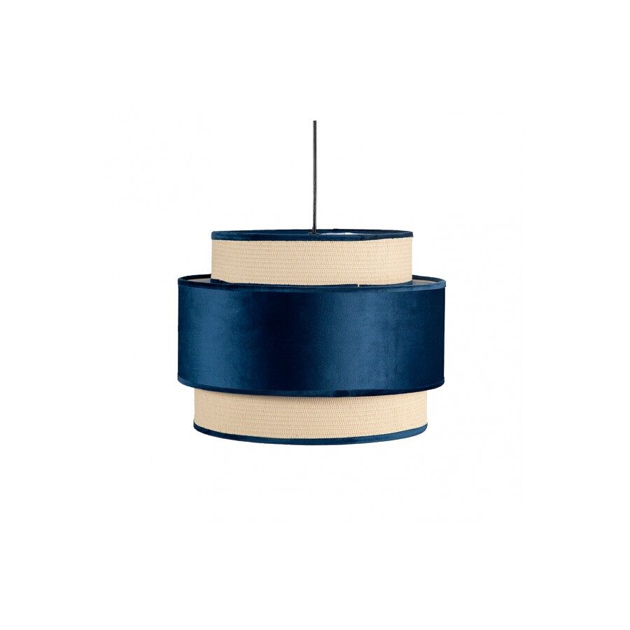 Lampara de techo textil color azul serie adriano 40cm