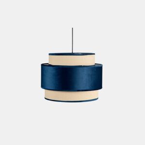 candeeiro de tecto têxtil cor azul série adriano 40cm