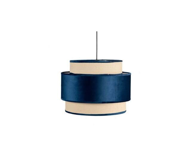 Lampara de techo textil color azul serie adriano 40cm