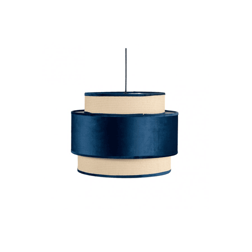 candeeiro de tecto têxtil cor azul série adriano 40cm