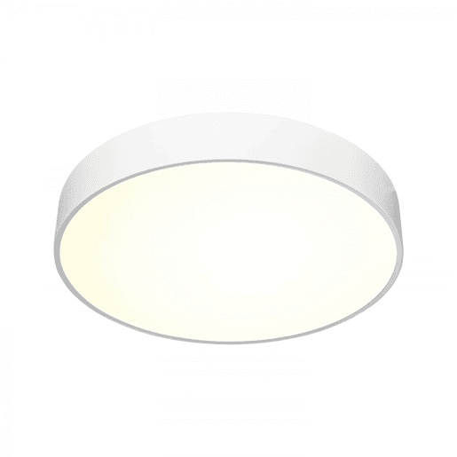 candeeiro de tecto metálico branco bilac série 60cm