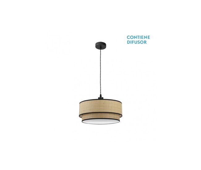 Colgante metal color negro serie roque 50cm