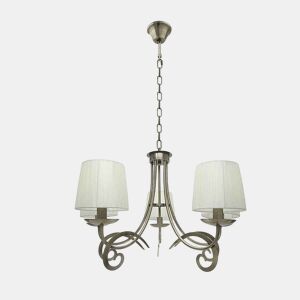 candeeiro de tecto em metal dourado série luxor 61cm