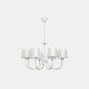 candeeiro de tecto em metal branco série guadalajara 72cm