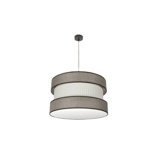 pendente de metal cor castanha série casa 60cm