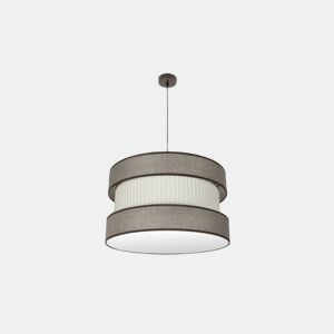 pendente de metal cor castanha série casa 60cm