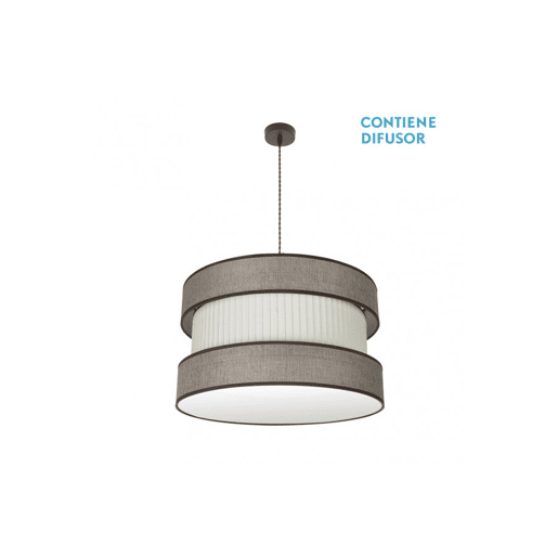pendente de metal cor castanha série casa 60cm