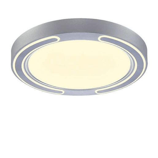 candeeiro de tecto em policarbonato cor prata série asher 50cm