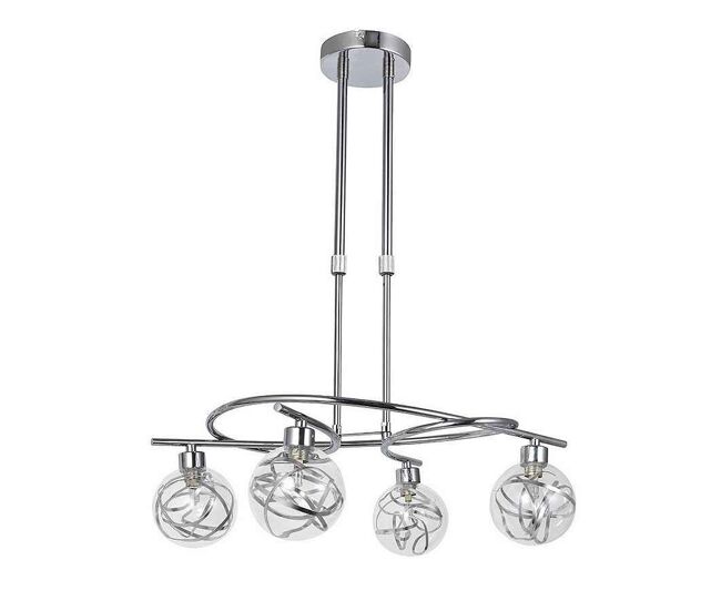 Lampara de techo metal color cromo serie varanasi 50cm