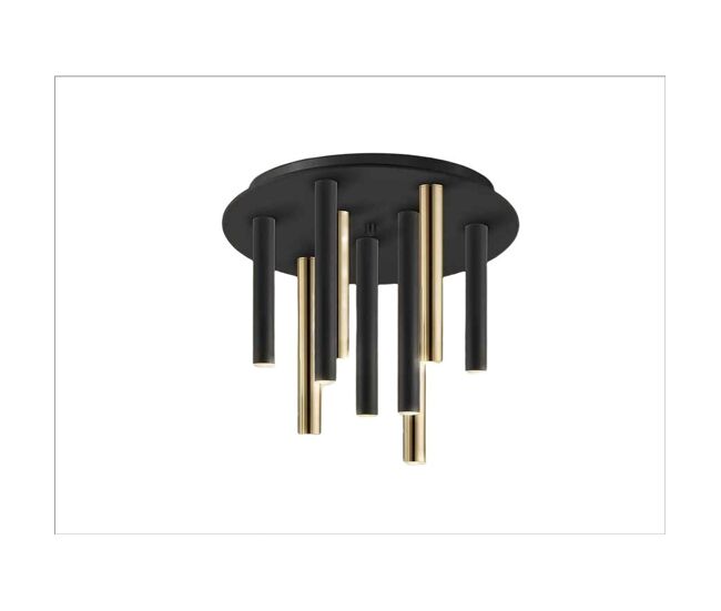 Lampara plafon metal color dorado serie 42cm