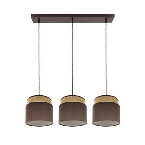 candeeiro de tecto metálico cor castanha série kandy 68cm